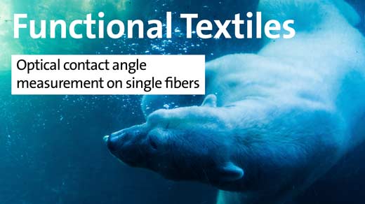 Functional Textiles - Optical contact angle measurement on single fibers
