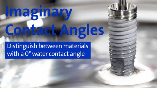 Imaginary Contact Angles - Distinguish between materials with a 0° water contact angle