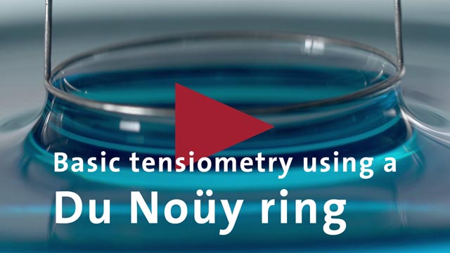 Applikations-Video: Tensiometrie mit einem Du Noüy Ring