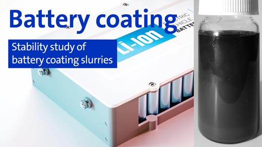 Stability study of battery coating slurries