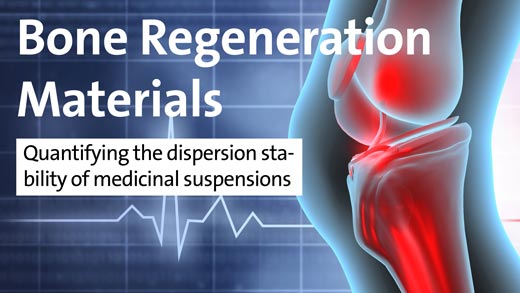 Bone Regeneration Materials - Quantifying the dispersion stability of medicinal suspensions