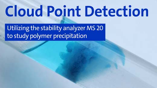 Cloud Point Detection - Utilizing the stability analyzer MS 20 to study polymer precipitation