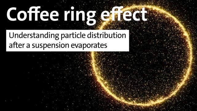 Coffee ring effect - Understanding particle distribution after a suspension evaporates