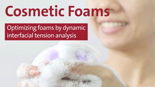 Cosmetic Foams - Optimizing foams by dynamic interfacial tension analysis