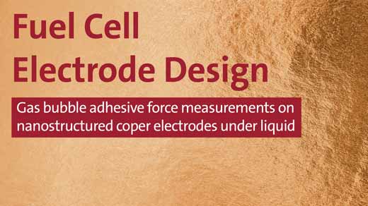 Fuel Cell Electrode Design - Gas bubble adhesive force measurements on nanostructured coper electrodes under liquid