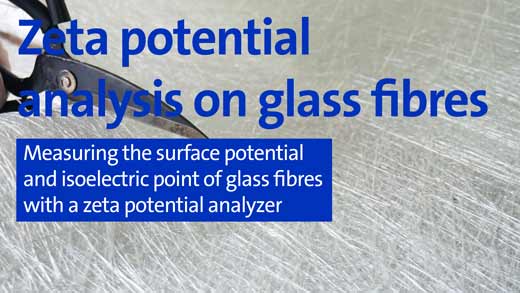 Zeta potential analysis on glass fibres - Measuring the surface potential and isoelectric point of glass fibres with a zeta potential analyzer