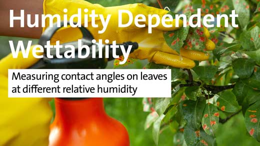 Humidity Dependent Wettability - Measuring contact angles on leaves at different relative humidity