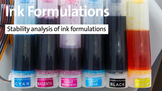 Ink Formulations - Stability analysis of ink formulations