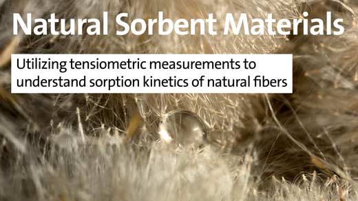Natural Sorbent Materials - Utilizing tensiometric measurements to understand sorption kinetics of natural fibers