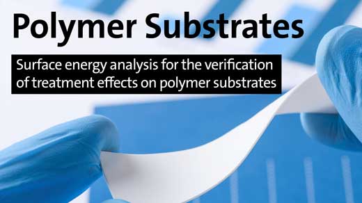 Surface energy analysis for the verification of treatment effects on different polymer substrates
