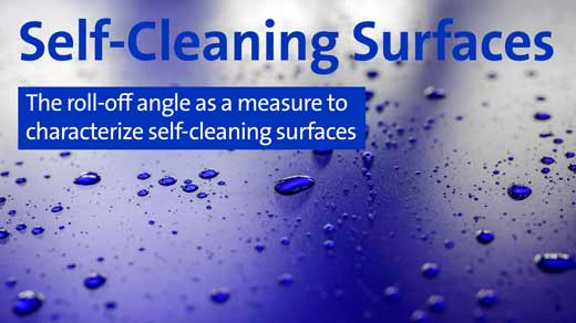 Self-Cleaning Surfaces - The roll-off angle as a measure to characterize self-cleaning surfaces