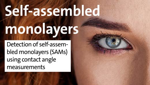 Self-assembled monolayers - Detection of self-assembled monolayers (SAMs) using contact angle measurements