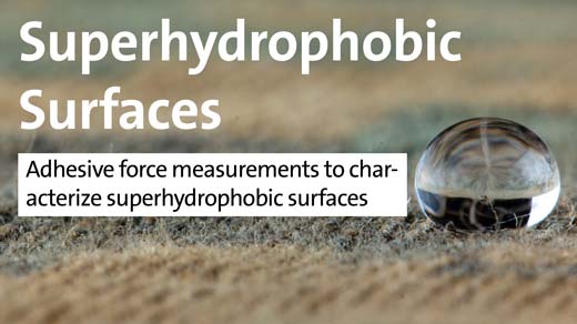 Superhydrophobic Surfaces - Adhesive force measurements to characterize superhydrophobic surfaces