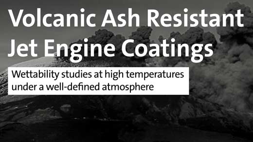 Volcanic Ash Resistant Jet Engine Coatings - Wettability studies at high temperatures under a well-defined atmosphere