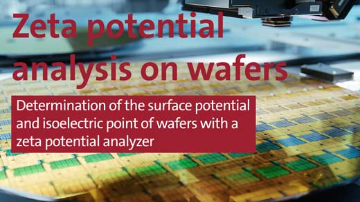 Zeta potential analysis on wafers - Determination of the surface potential and isoelectric point of wafers with a zeta potential analyzer
