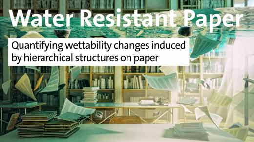 Water Resistant Paper - Quantifying wettability changes induced by hierarchical structures on paper