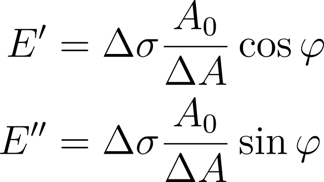 Elastic modulus and viscous modulus