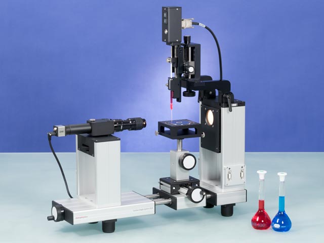 Fig. 2: : Optical contact angle goniometer and drop shape analysis system of the OCA series