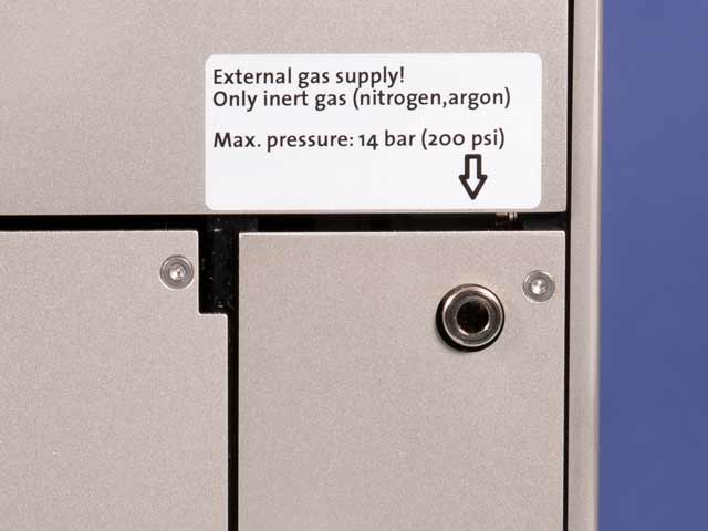 External gas supply of HGC 30